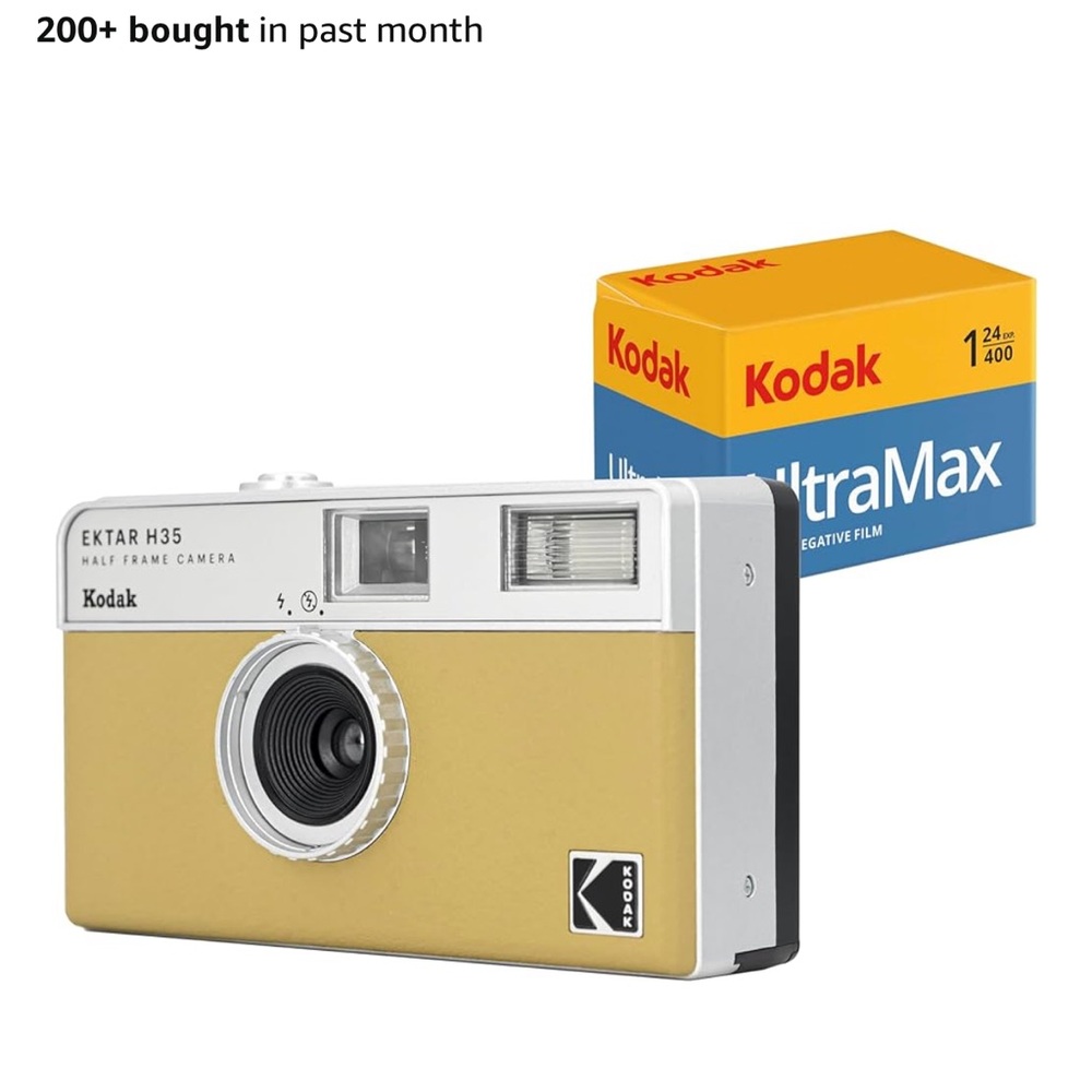 Kodak Ektar H35 Half Frame Camera - Tan and Silver